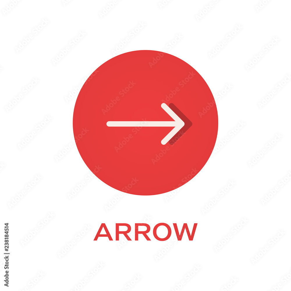 Arrow right round flat icon, pointer symbol Arrow right round flat icon, pointer symbol