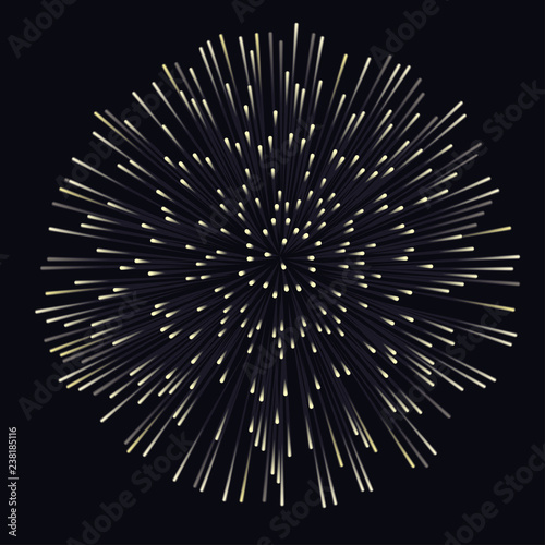 Firework on night background, anniversary bursting fireworks