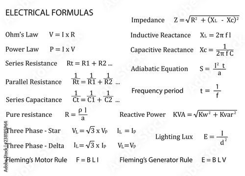 Electrical Formulas