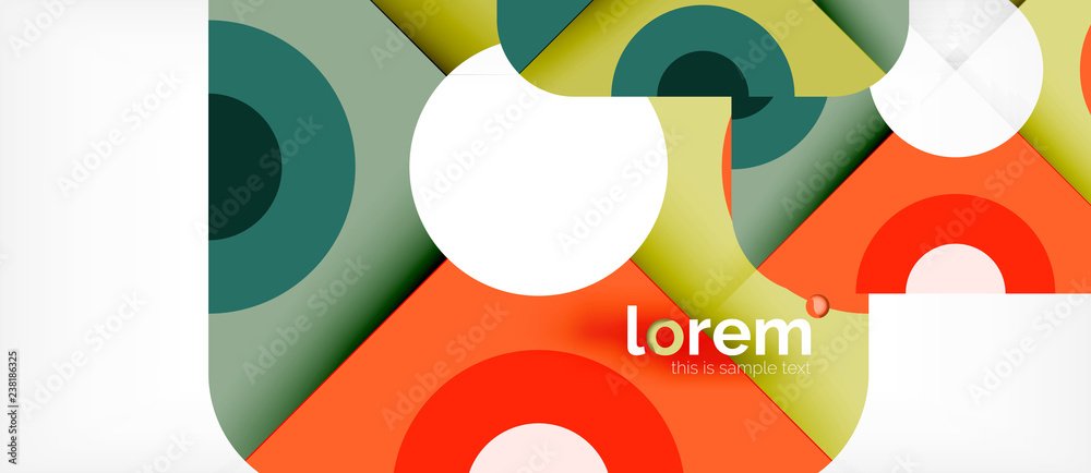 Colorful trendy geometric shapes background Colorful trendy geometric shapes background