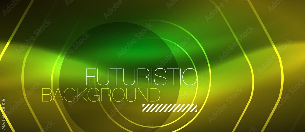 Neon glowing wave, magic energy and light motion background. Vector wallpaper template Neon glowing wave, magic energy and light motion background. Vector wallpaper template