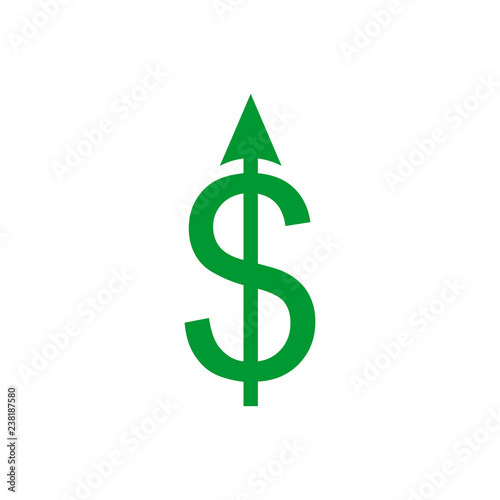 Dollar increase logo icon s...