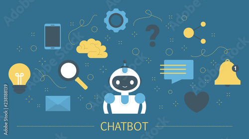 Talking to a chatbot online on smartphone