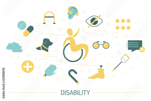 Disability concept. Person with disabilities in wheelchair