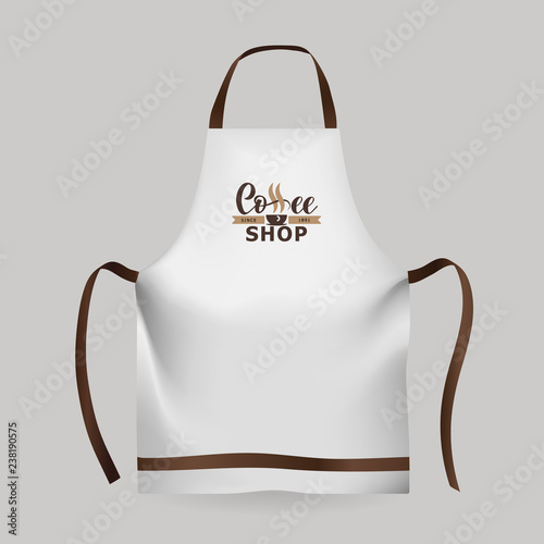 Corporate identity of coffee industry. Template of uniform, apron clothes.