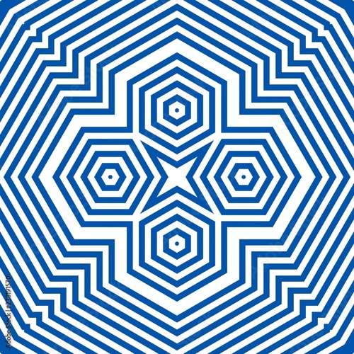  Graphic illustration blue indigo mandala background. Tibetan pattern yoga psychedelic art work. Suitable for background, text and typography.