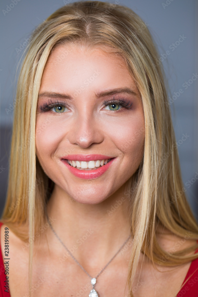Portrait close up of young beautiful brunette woman Portrait close up of young beautiful brunette woman