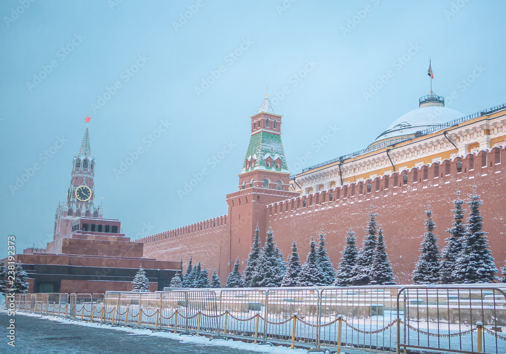 moscow kremlin in winter