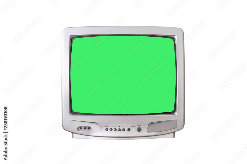 retro television isolated on white background with chipping path. retro television isolated on white background with chipping path.