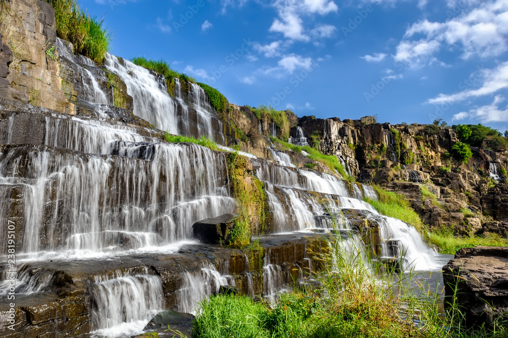 Fototapeta premium The Pongour waterfall in Lam Dong province, Vietnam.