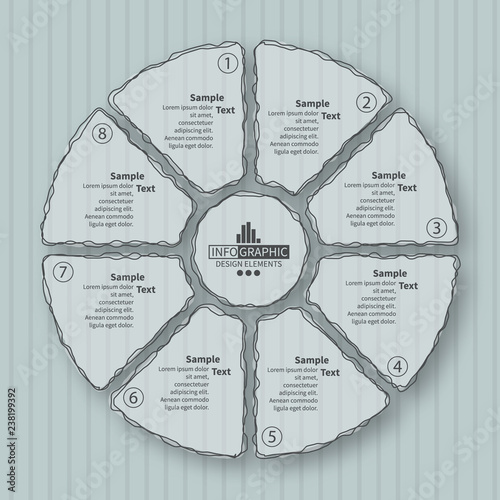 Abstract 3D Paper Infographics. Business template .Vector illustration