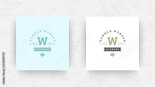 Elegant luxury brand logo design template vector illustration.