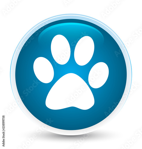 Animal footprint icon special prime blue round button