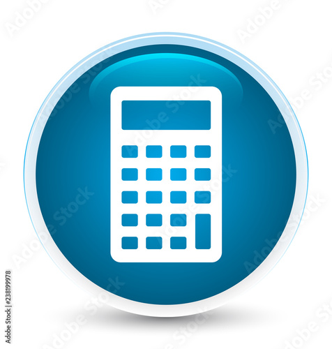 Calculator icon special prime blue round button