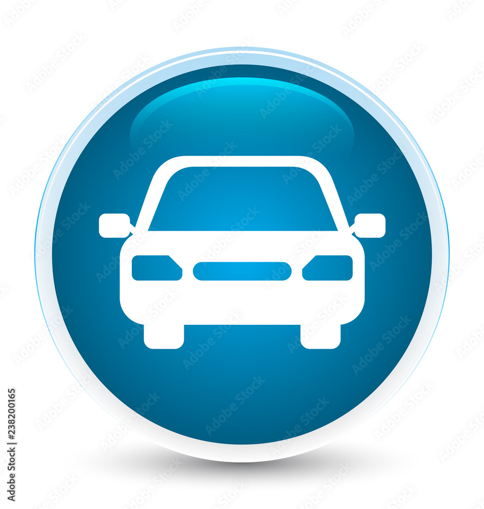 Car icon special prime blue round button