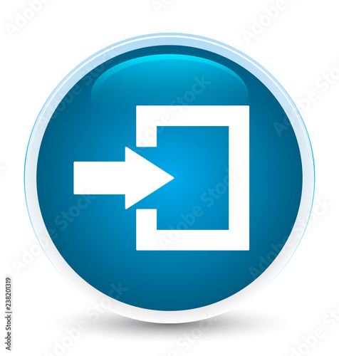 Login icon special prime blue round button