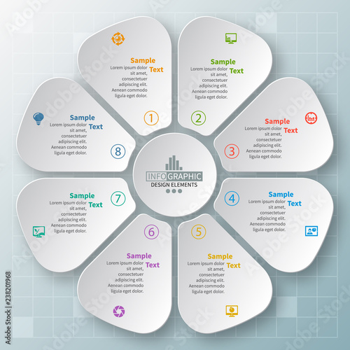 Abstract 3D Paper Infographics. Business template .Vector illustration