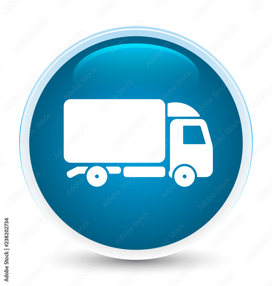 Truck icon special prime blue round button Truck icon special prime blue round button