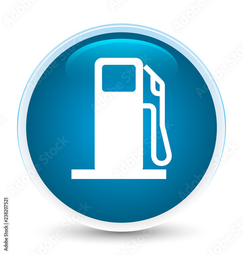 Fuel dispenser icon special prime blue round button