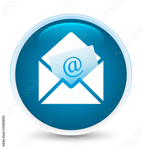 Newsletter email icon special prime blue round button
