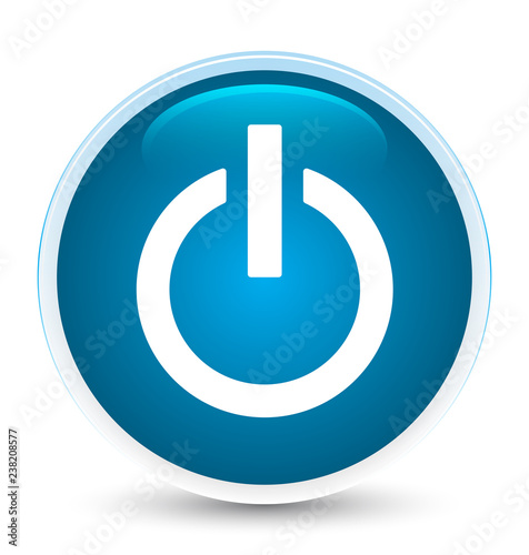 Power icon special prime blue round button