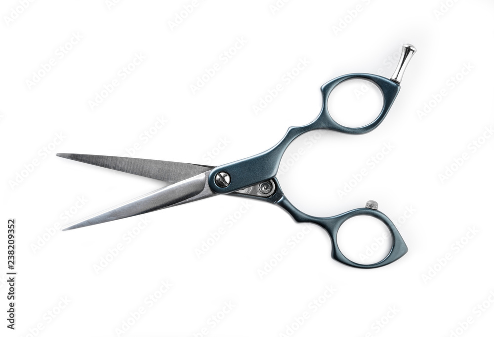 Scissors for cutting hair. For the barber. professional scissors for haircuts isolated on white background Scissors for cutting hair. For the barber. professional scissors for haircuts isolated on white background
