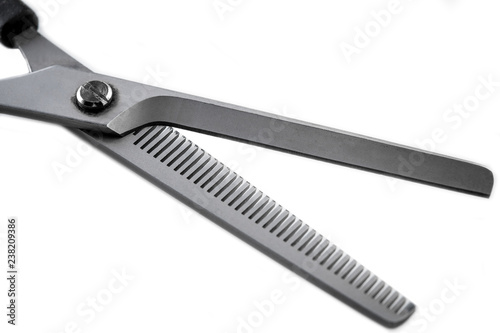 Scissors for cutting hair. For the barber. professional scissors for haircuts isolated on white background