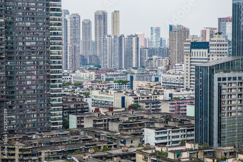 Chengdu, China - Skyline with plenty of skyscrapers