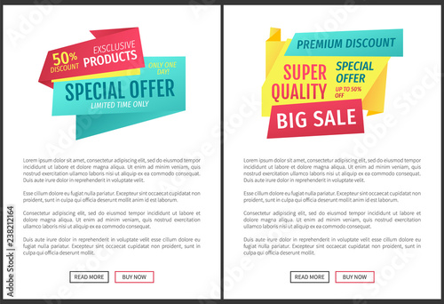 Special Offer and Big Sale Vector Illustration