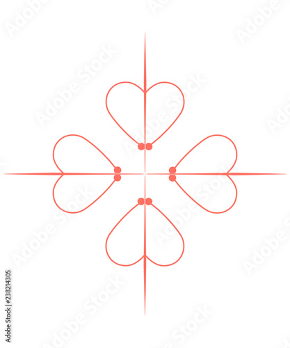 Order of Calatrava Classic Cross isolated vector sign.