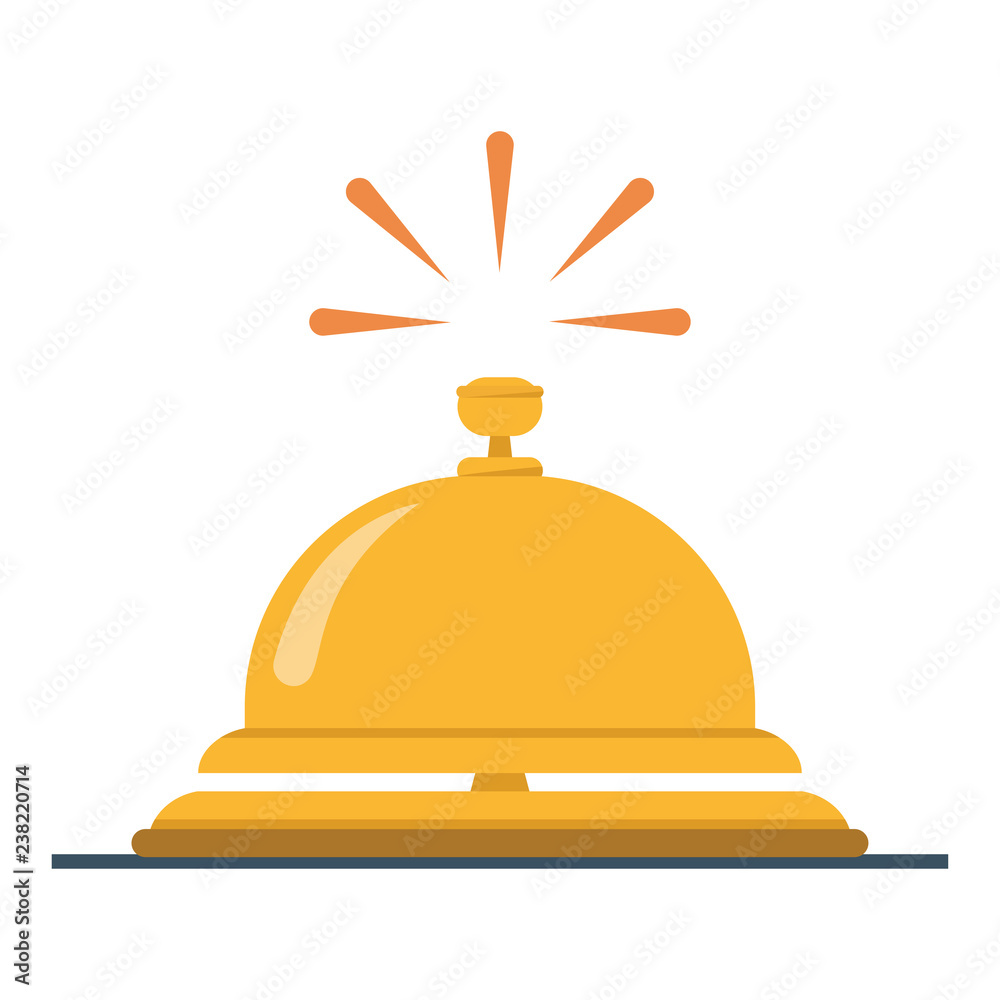 Service bell icon. Hotel service bell, reception bell, hospital bell icon.  Vector illustration. Stock Vector | Adobe Stock