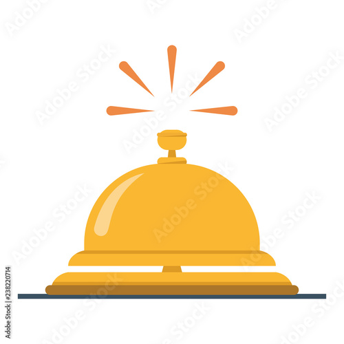 Service bell icon. Hotel service bell, reception bell, hospital bell icon. Vector illustration.