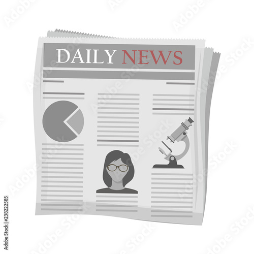 News in hard copy. Newspaper news with analytics and various articles. World news, financial articles. Vector illustration.