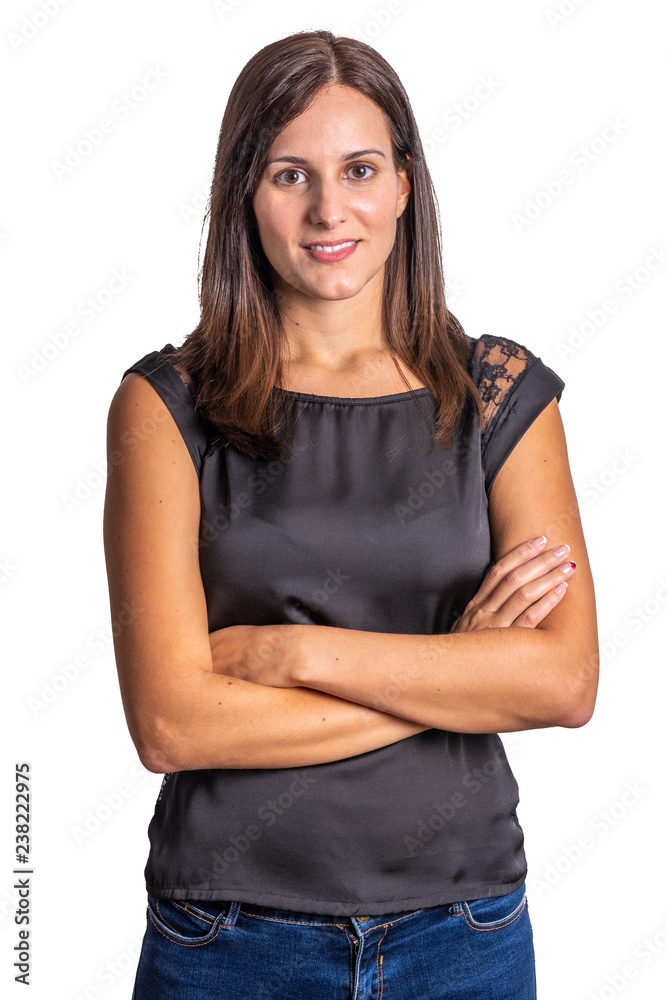 young woman isolated on a white background young woman isolated on a white background