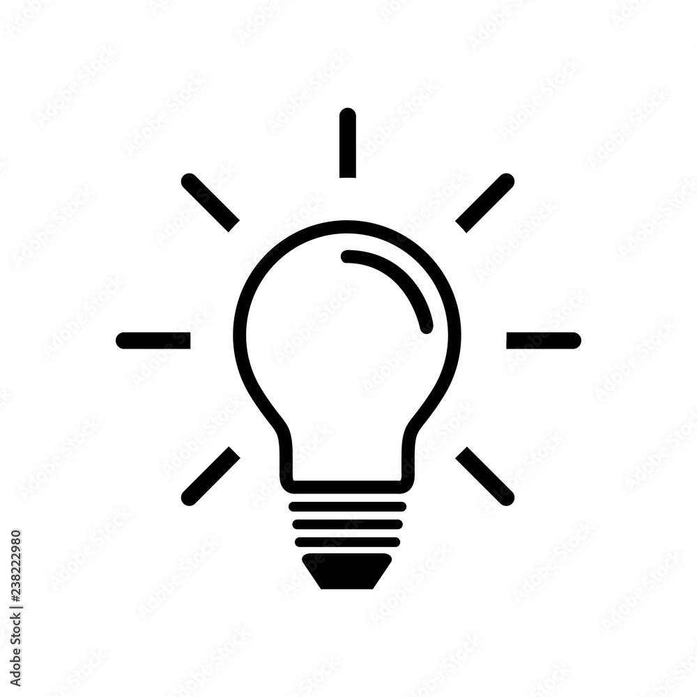 Light Bulb line icon vector.
