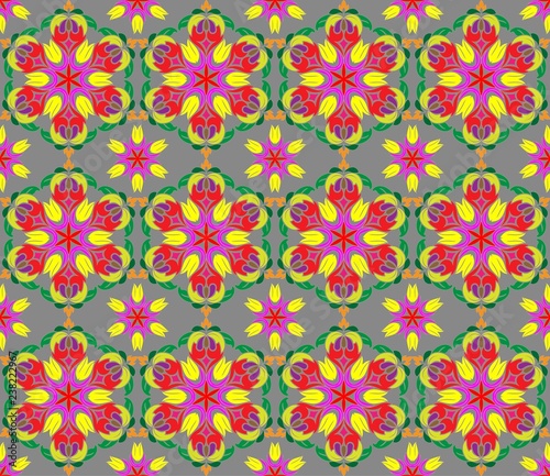 Background with seamless pattern in islamic or indian style