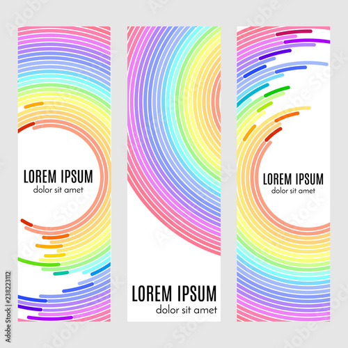 Set of abstract vertical header banners