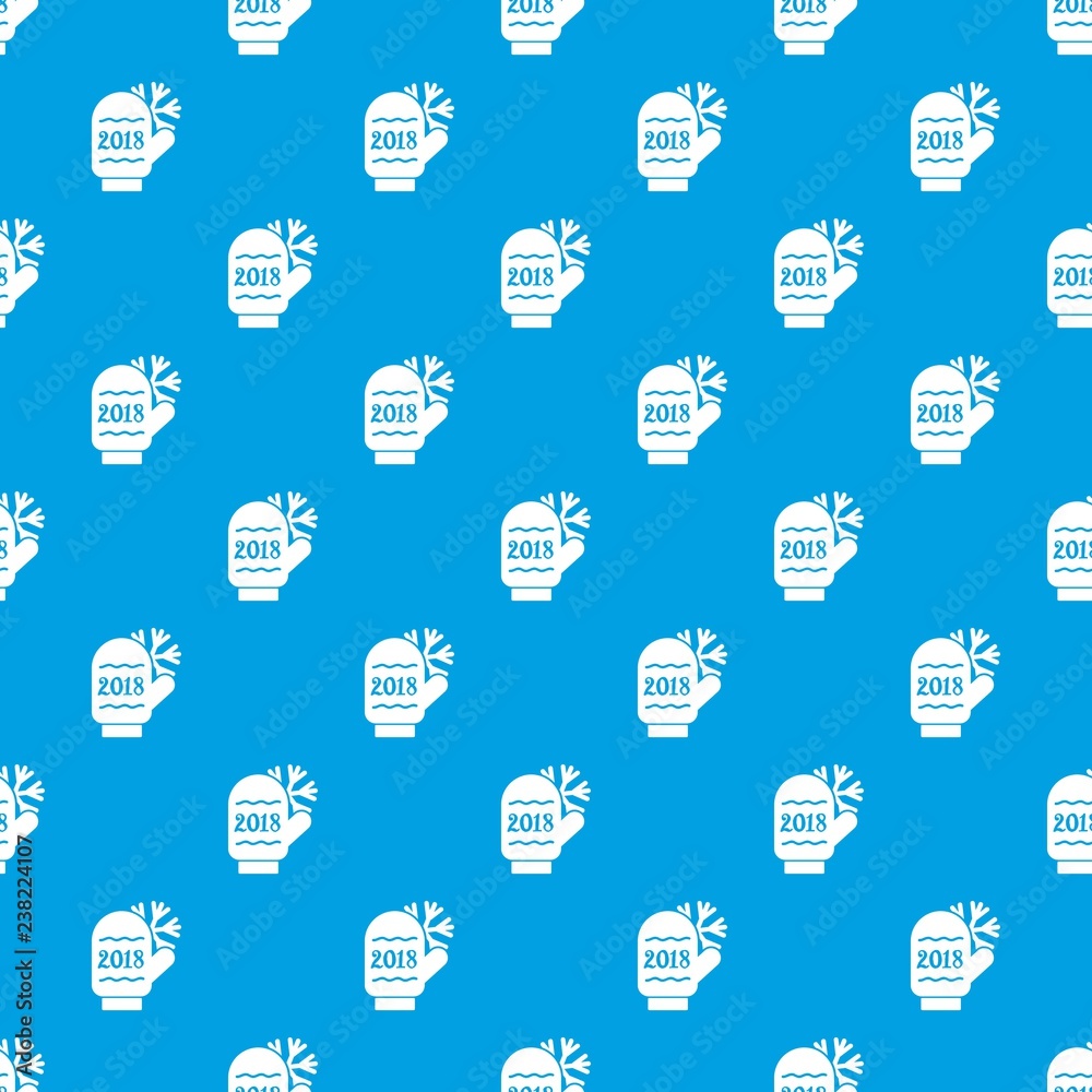 Winter glove pattern vector seamless blue repeat for any use Winter glove pattern vector seamless blue repeat for any use