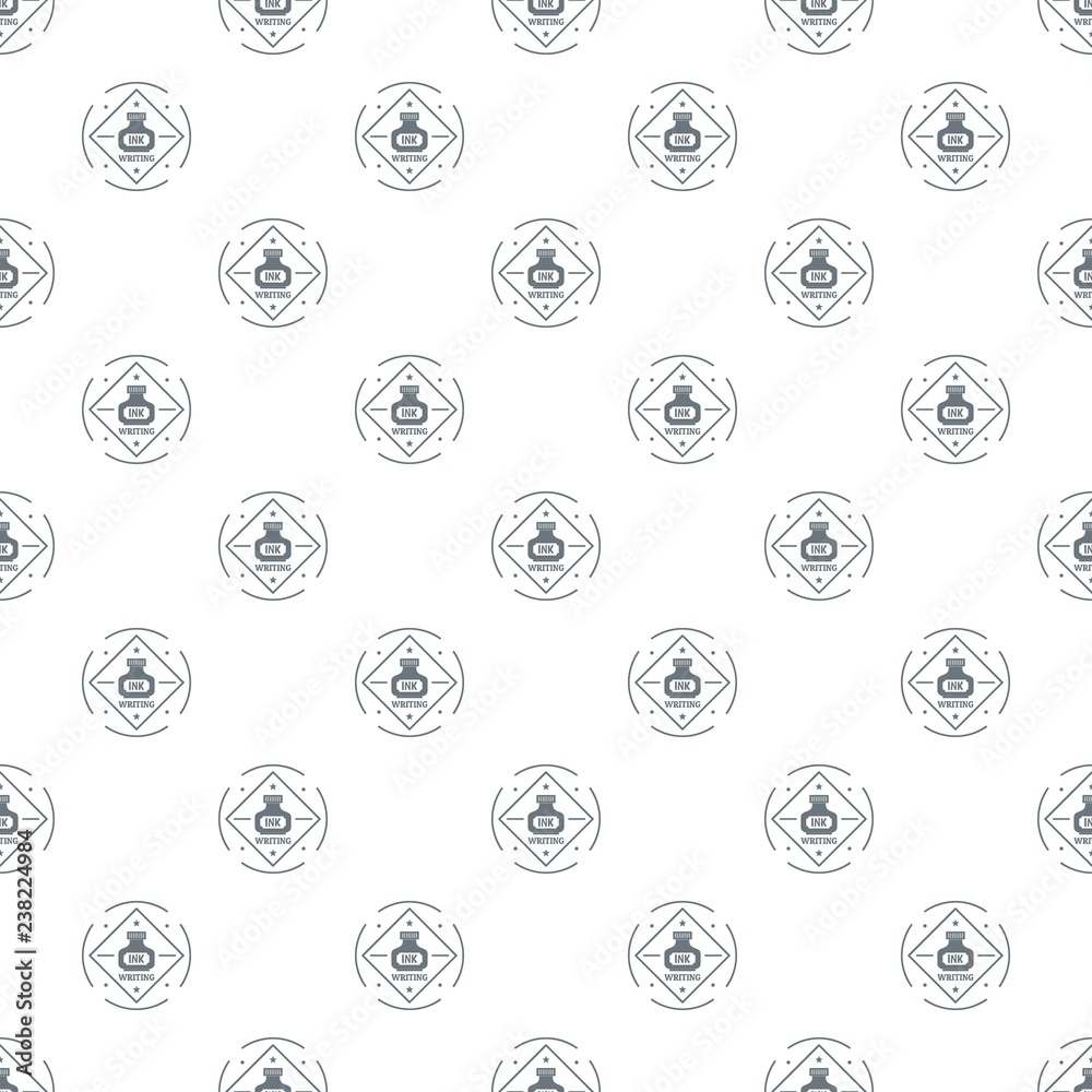 Writing ink pattern vector seamless repeat for any web design