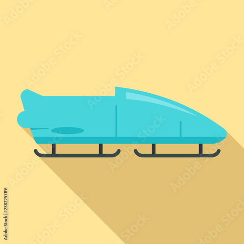 Bobsleigh icon. Flat illustration of bobsleigh vector icon for web design