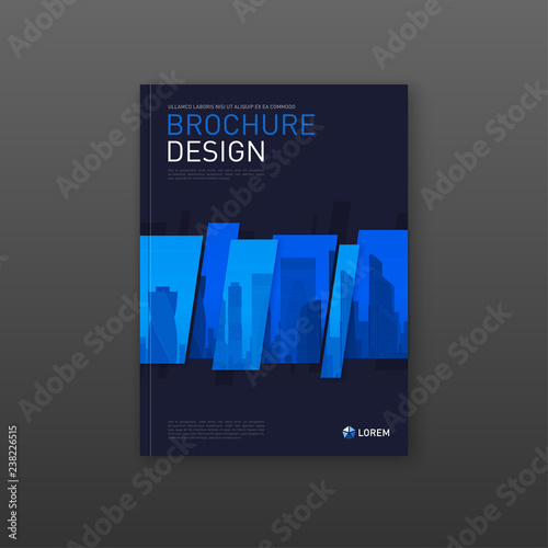 Corporate brochure cover design layout. photo