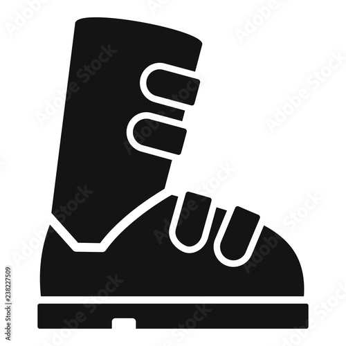 Ski boot icon. Simple illustration of ski boot vector icon for web design isolated on white background