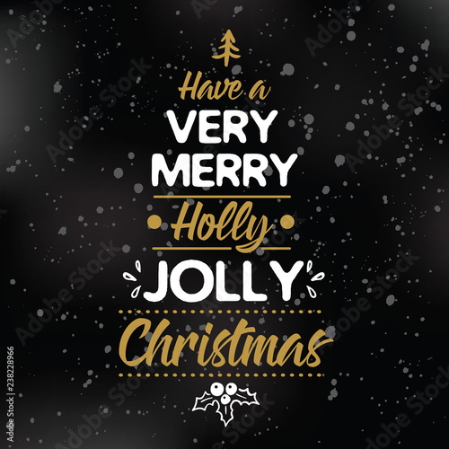 Merry Christmas typography.