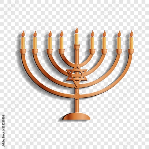 Jewish candle stand icon. Cartoon of jewish candle stand vector icon for web design  