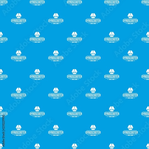 Balance gyro scooter pattern vector seamless blue repeat for any use