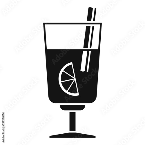 Mulled wine icon. Simple illustration of mulled wine vector icon for web design isolated on white background