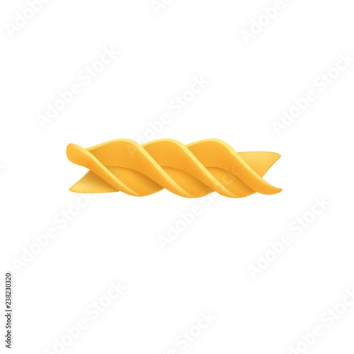 Fusilli pasta icon. Realistic illustration of fusilli pasta vector icon for web design isolated on white background