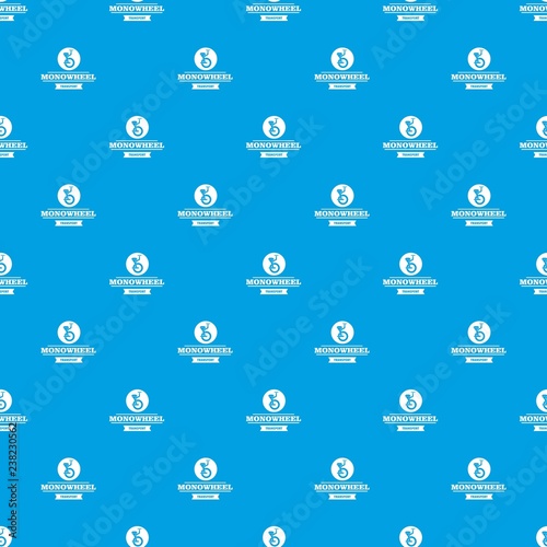 Urban mono wheel pattern vector seamless blue repeat for any use