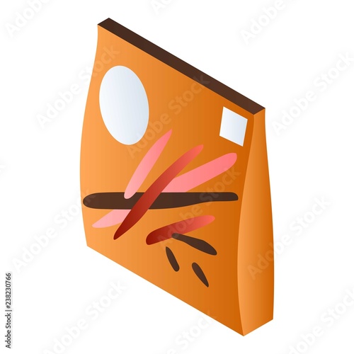 Biscuit stick pack icon. Isometric of biscuit stick pack vector icon for web design isolated on white background