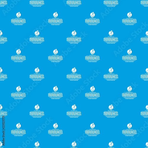 Personal mono wheel pattern vector seamless blue repeat for any use
